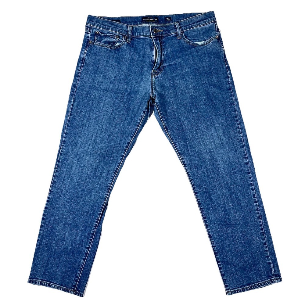 Lucky Brand Jeans Men 38x30 Blue Jeans 221 Straight Medium Wash Denim Pant